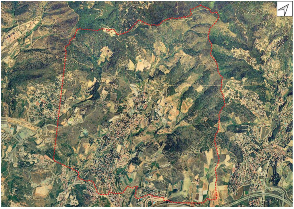Ortofoto del municipi de Tiana de l’any 1993