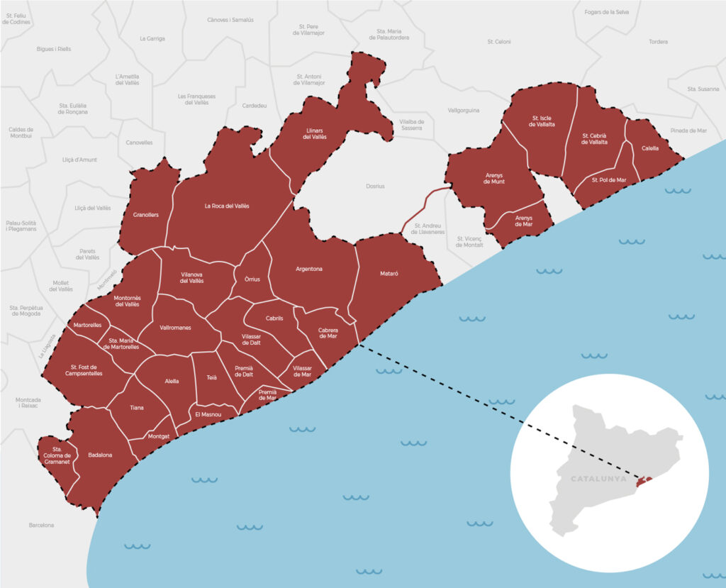 El territori de la DO Alella