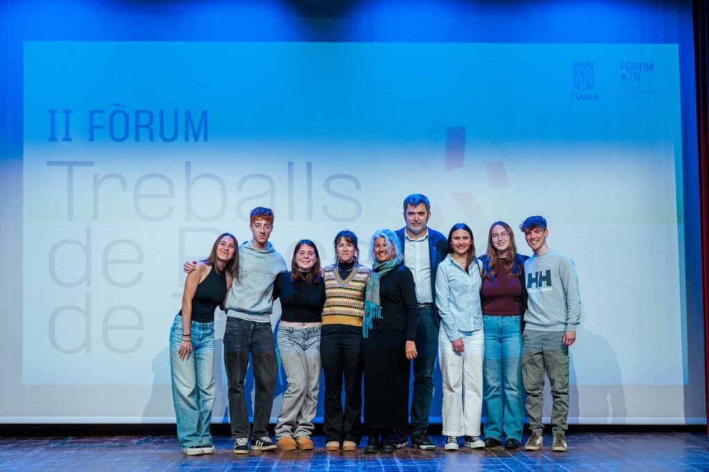 Els sis finalistes del Fòrum de Treballs de Recerca de Tiana, que aquest juliol aniran a la Complutense de Madrid.