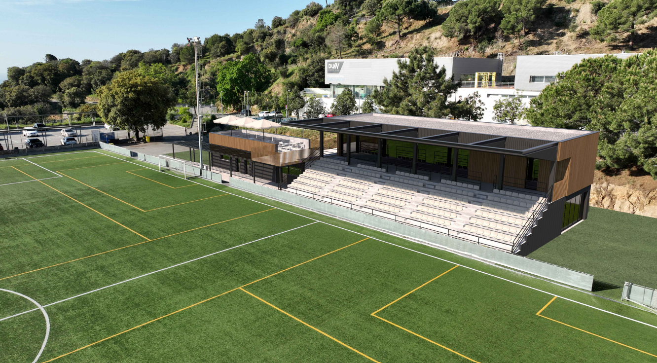 Renders del nou camp de futbol.